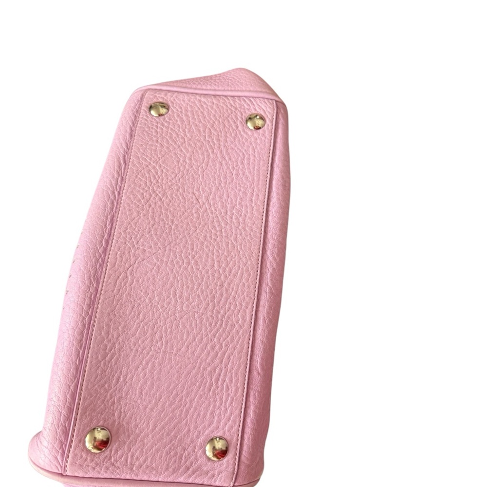 Vintage Lilac Leather Shoulder Bag - Picture 3 of 5